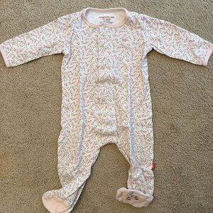 Magnetic Me Pink Floral Kids One Piece Footie